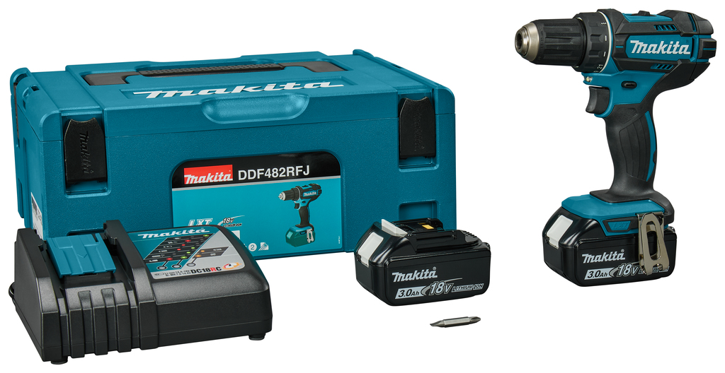Mașină de găurit/șurubelniță fără fir Makita DDF482RFJ 18V 3.0AH Li-ion