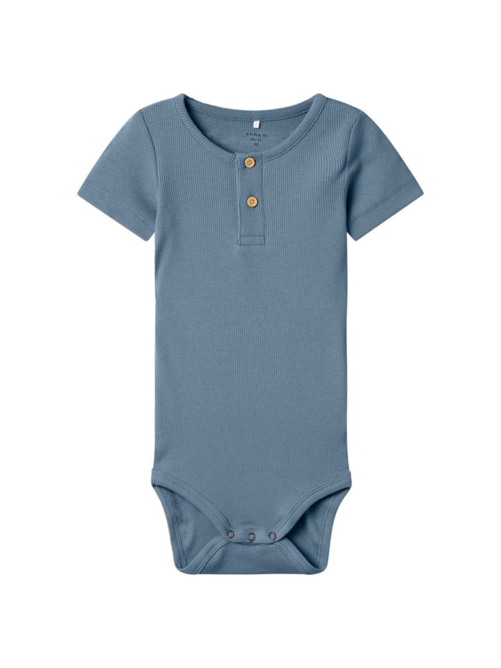 name it Rib Baby Body Kurzarm in Blau günstig kaufen