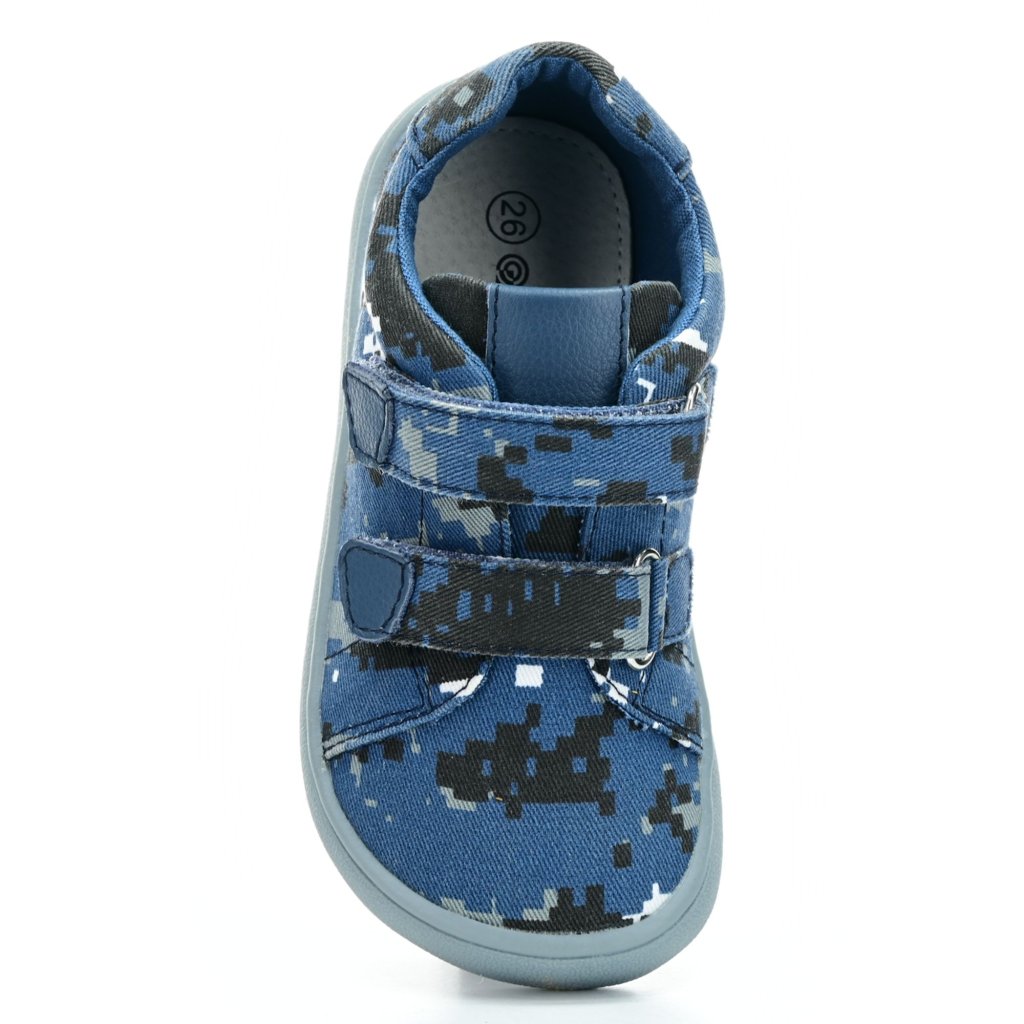 Protetika Roby Blue Canvas Barfußschuhe Klett