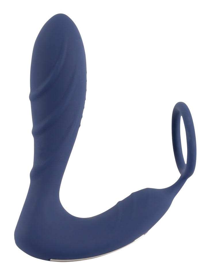 You2Toys Analplug Vibrating Prostate Plug with cockring in blau günstig kaufen 14,5 cm