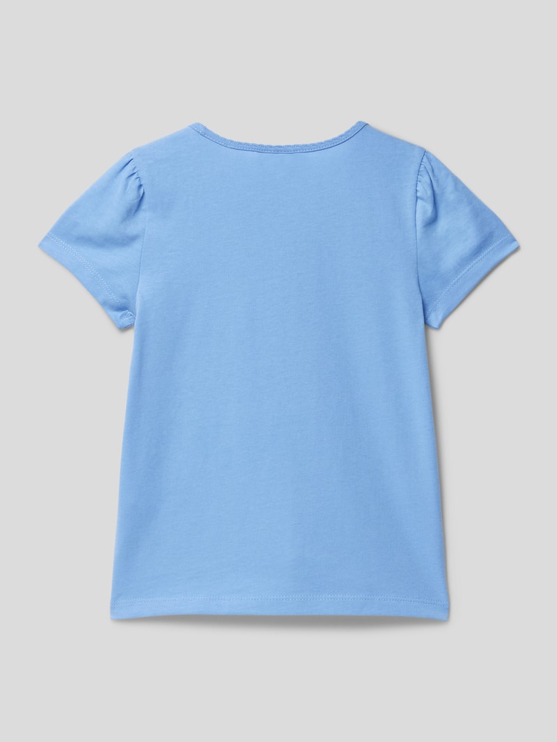 T-Shirt mit Raffungen in bleu