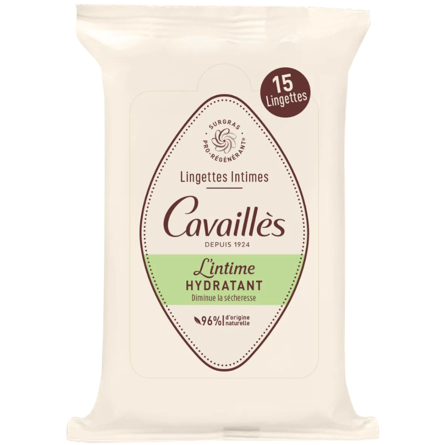 Cavaillès L'intime Lingettes Intimes Hydratantes x15