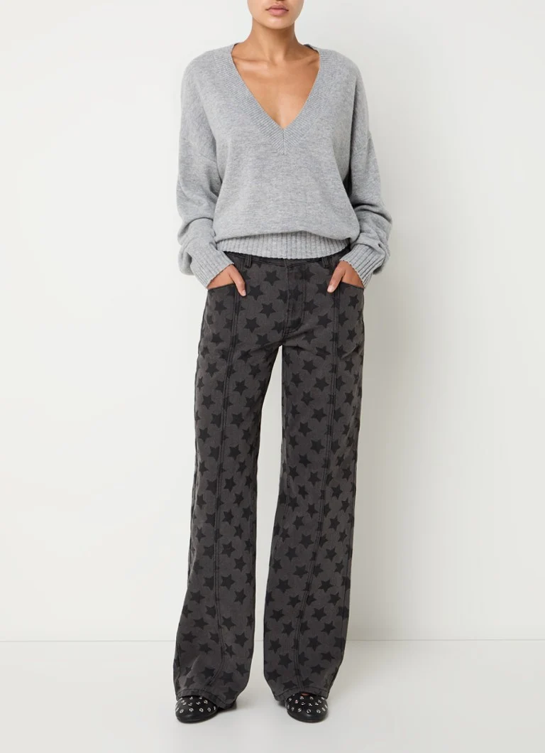 Jeans stampati Sofie Schnoor London a vita media e gamba larga