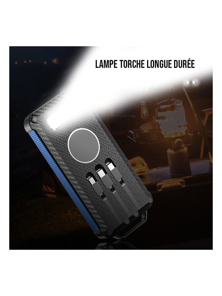 SmartCase Solar-Powerbank in Schwarz/ Blau - 20.000 mAh günstig kaufen onesize