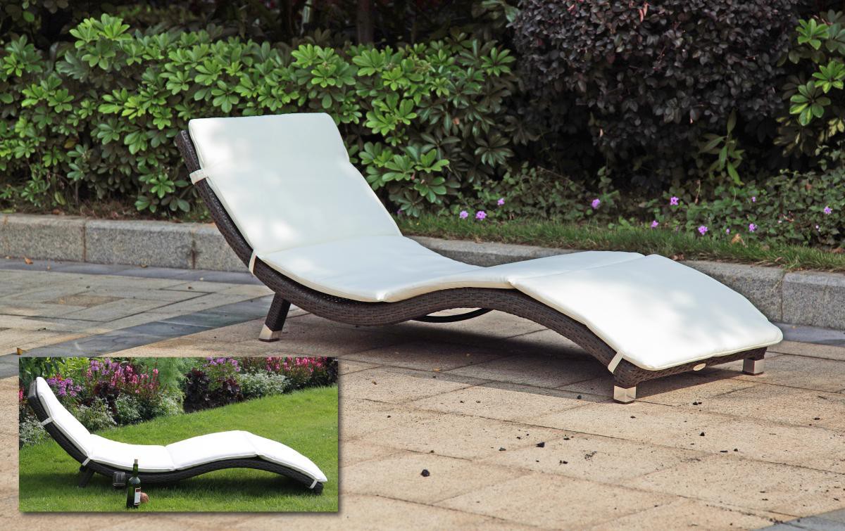 Garden Pleasure Harms Sonnenliegen Set CARACAS mit Auflagen, 4tlg. (2x Liege 970139 / 2x Auflage 304919)