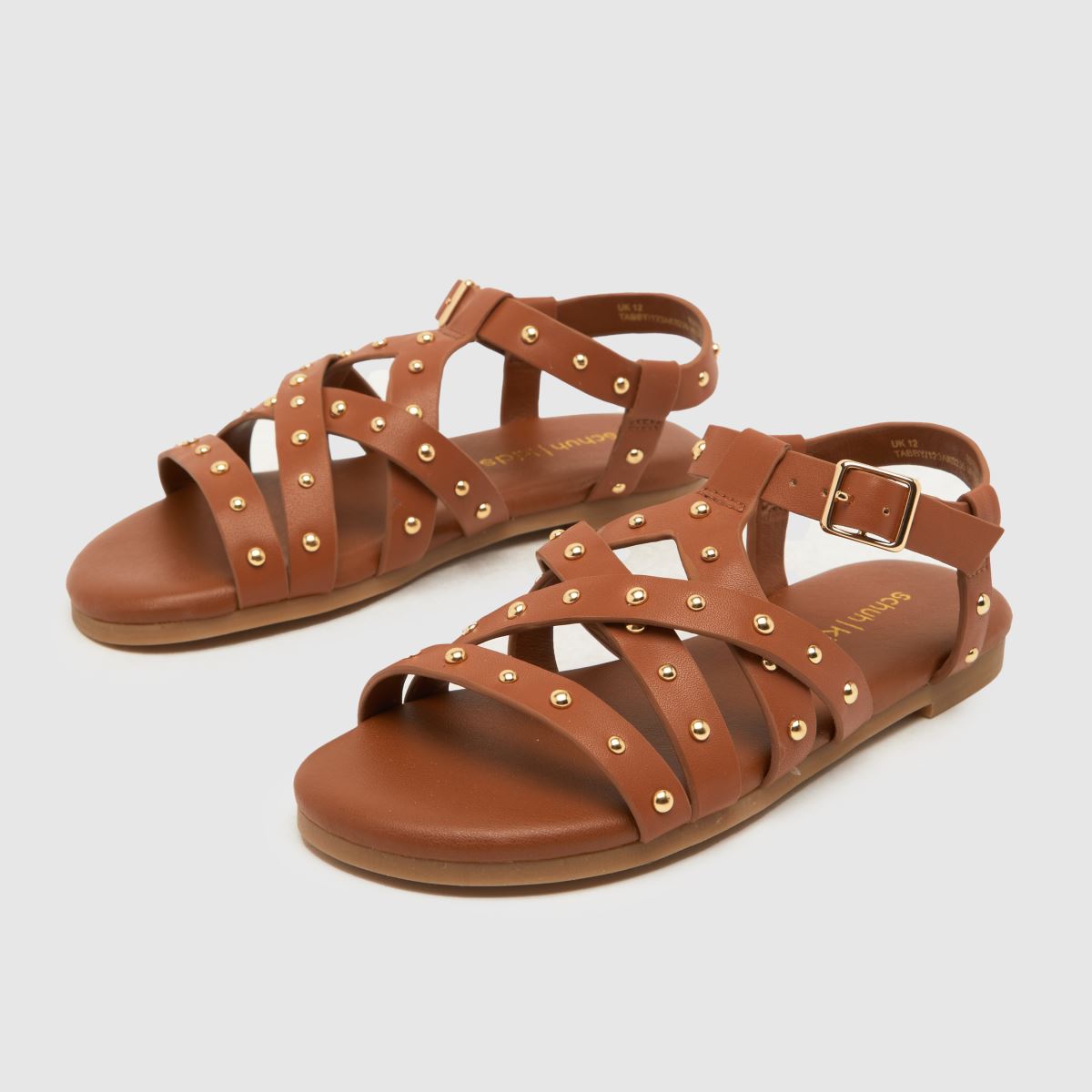 Schuh tan tabby nitade juniorsandaler för flickor