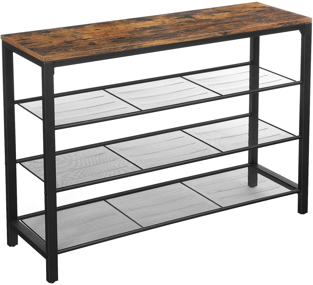 Vasagle Schuhregal, 100x30x72cm, Rustikales Braun