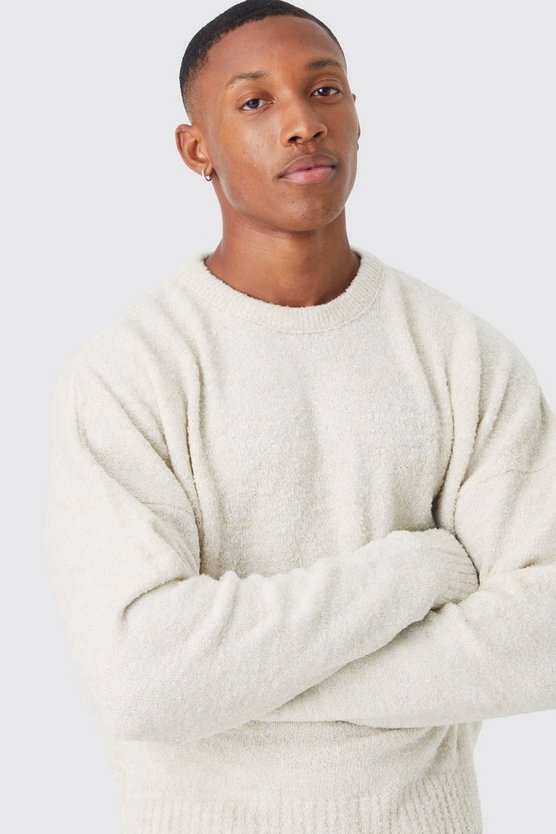 Kastiger Bouclee-Pullover