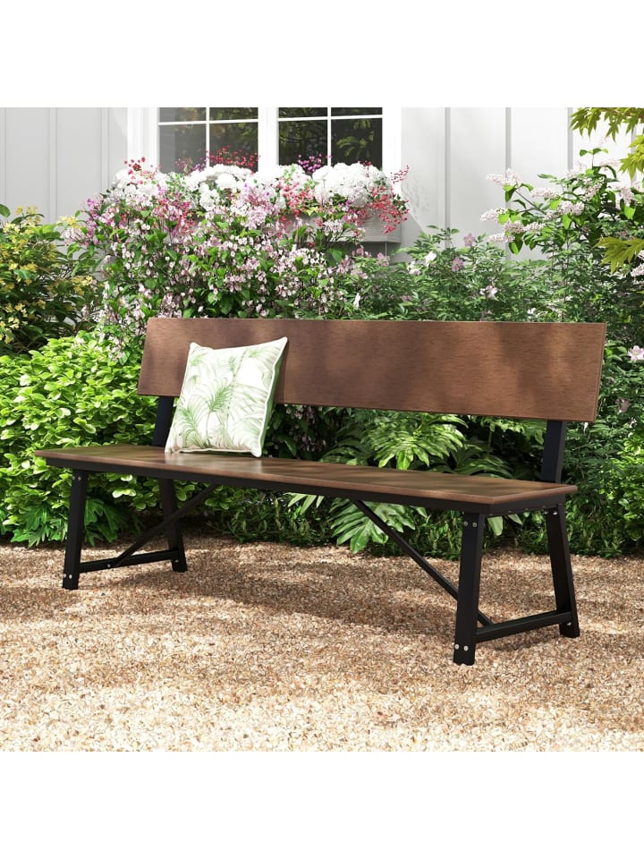 COSTWAY Gartenbank 183x52x85cm in Braun günstig kaufen onesize