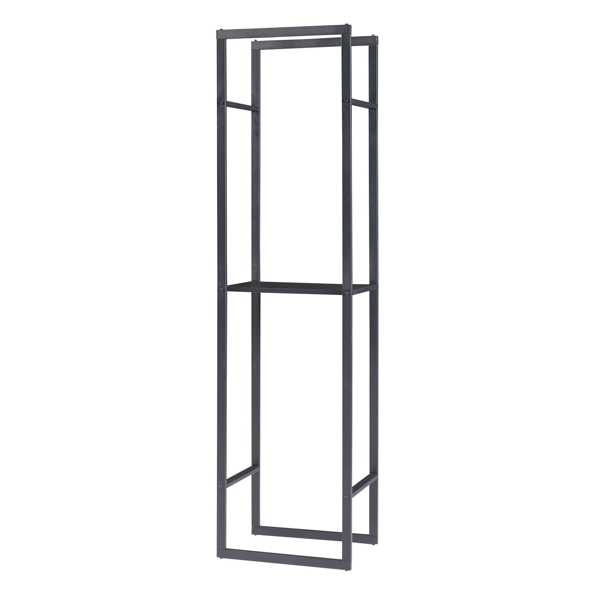 en.casa Kaminholzregal, BxTxH:45x30x170 cm, Ulvila mit Ablage aus Stahl für Innen