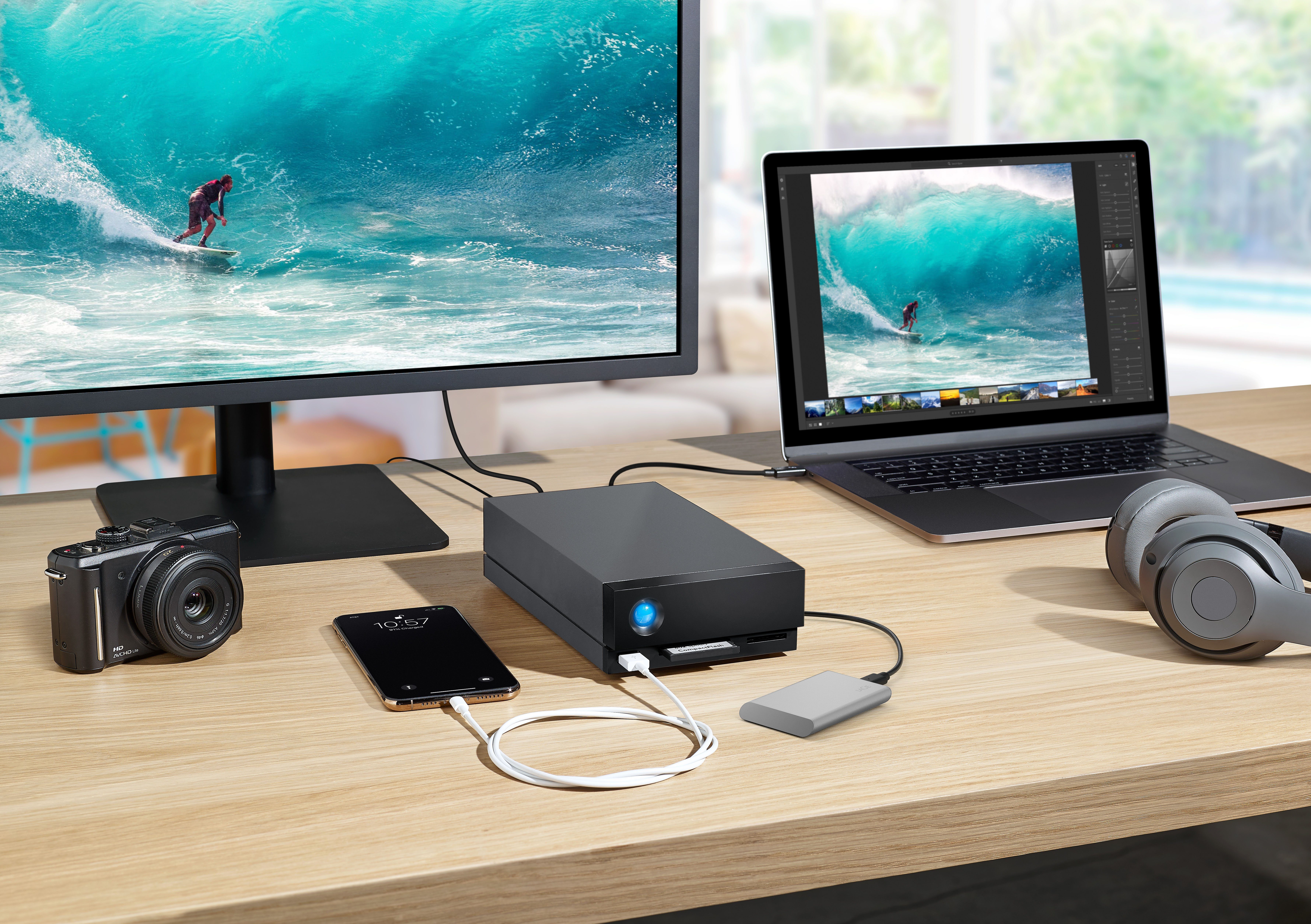 LaCie Portable SSD externe SSD (2 TB) 1050 MB/S Lesegeschwindigkeit, 1000 MB/S Schreibgeschwindigkeit