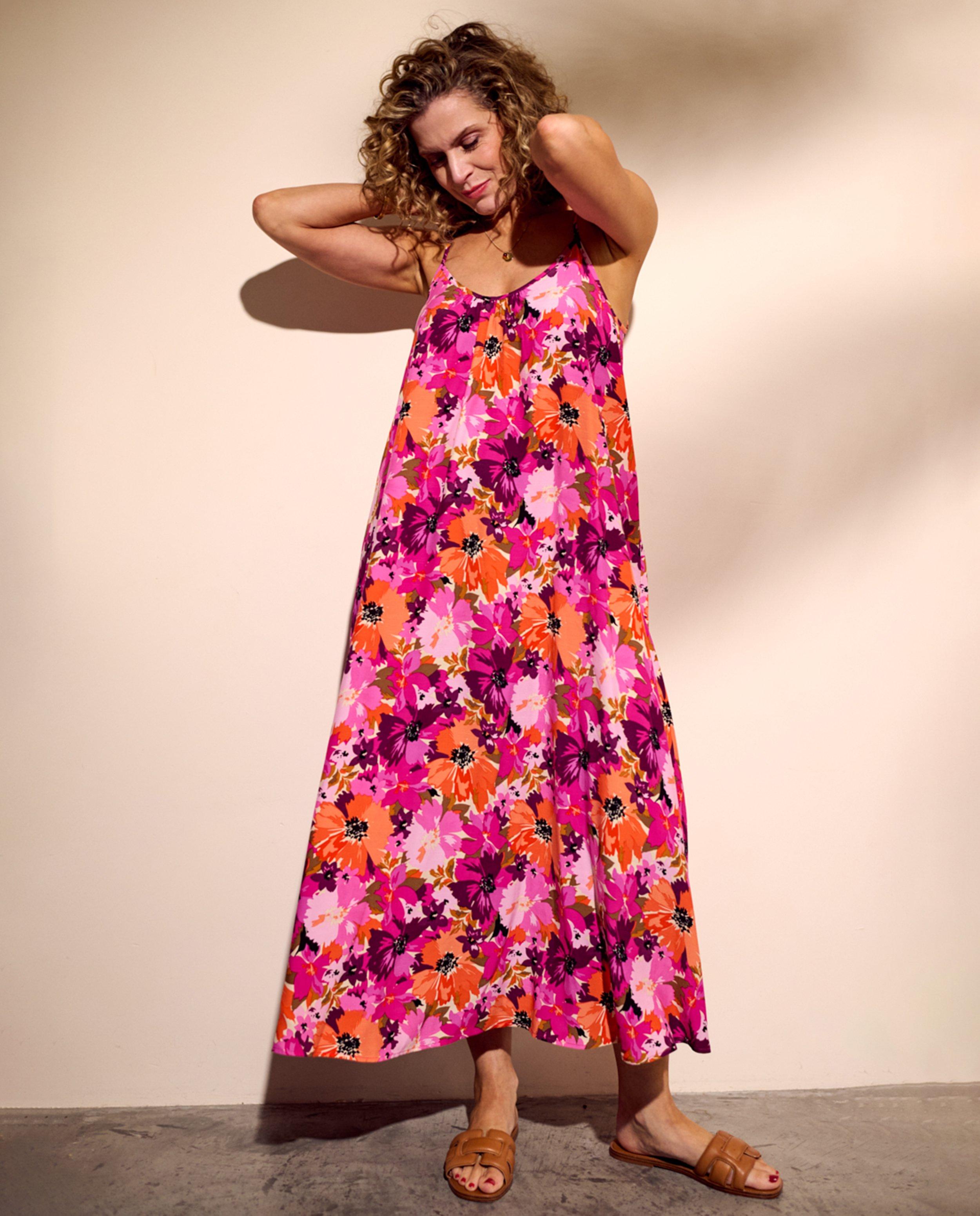 Rochie Dina Tersago cu imprimeu floral roz