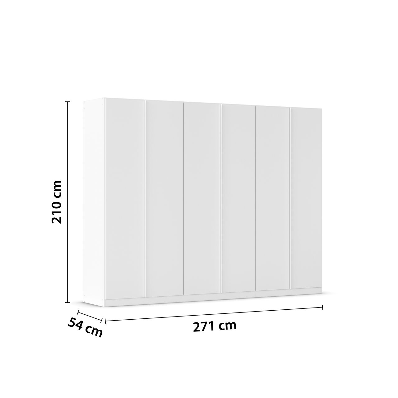 Rauch Möbel Monostar Drehtürenschrank, 6-türig, Alpinweiß