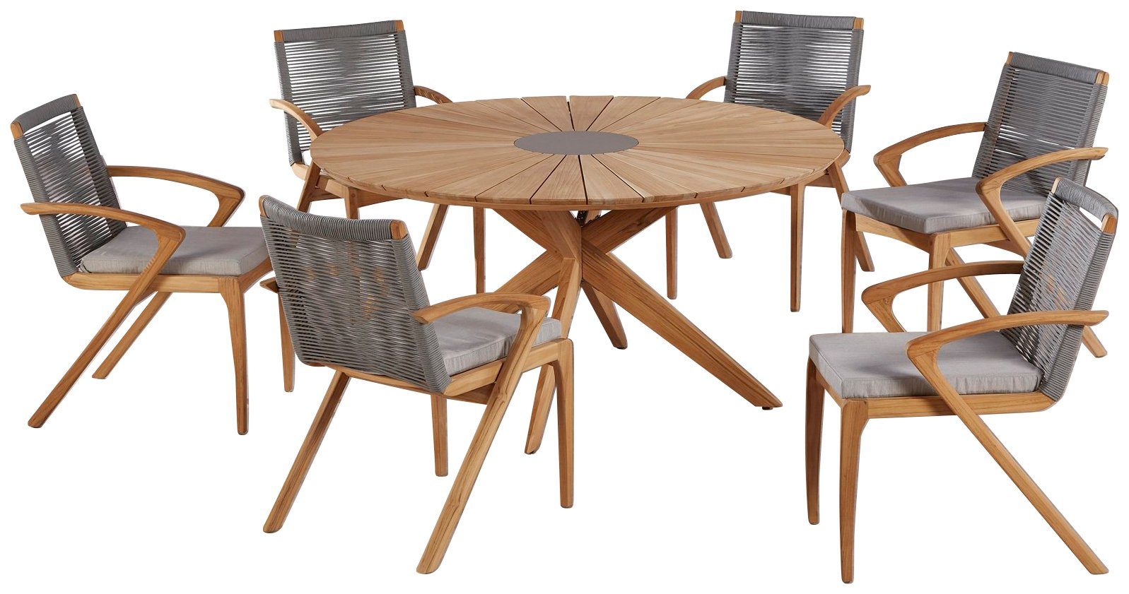 Best Gartensessel Agadir (1-St), Teakholz, grau