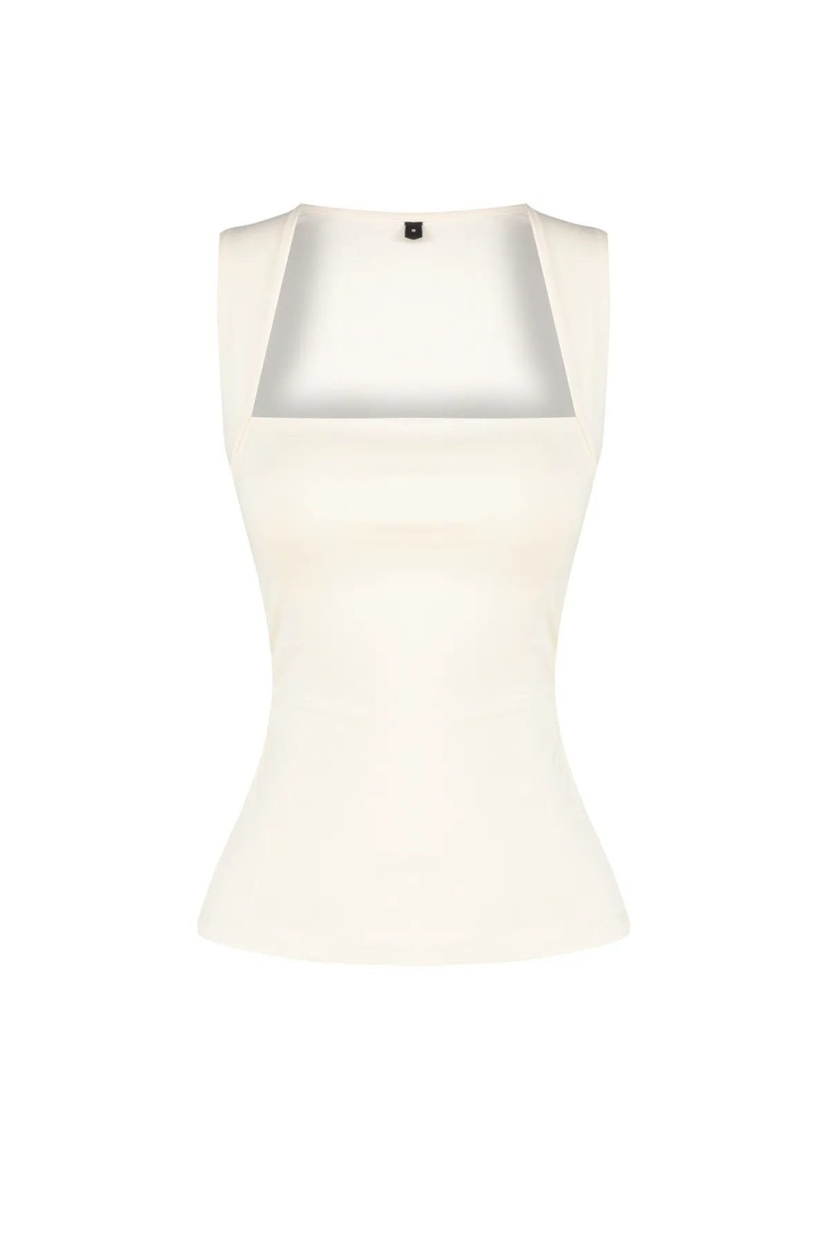 Trendyol Collection  Steinfarbene, schlichte Strickbluse mit quadratischem Ausschnitt, Riemchen und Raffung TWOSS24BZ00400