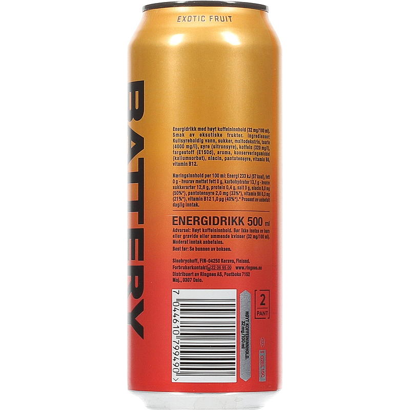 Ringnes Battery FRSH Energy Drink 0,5 l