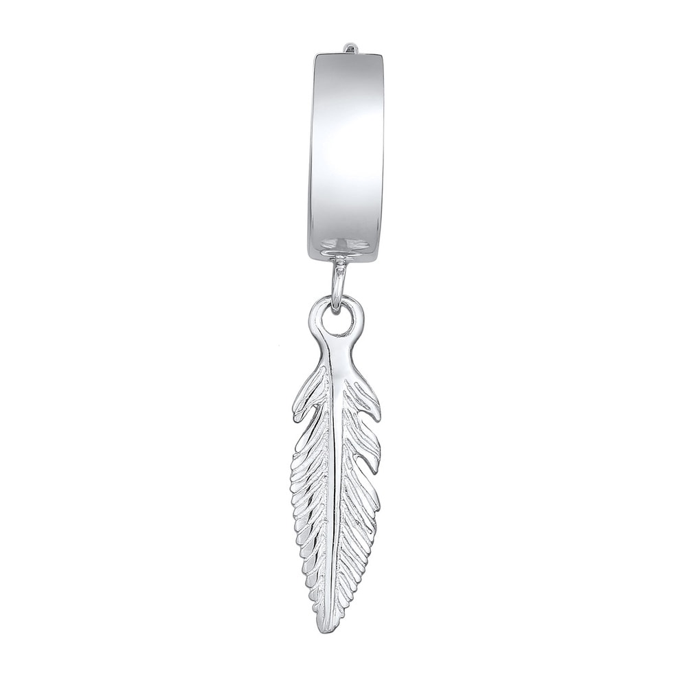 KUZZOI KUZZOI Boucles d'Oreilles Hommes Créoles Croix seule pièce en argent sterling 925 Boucles d'oreilles