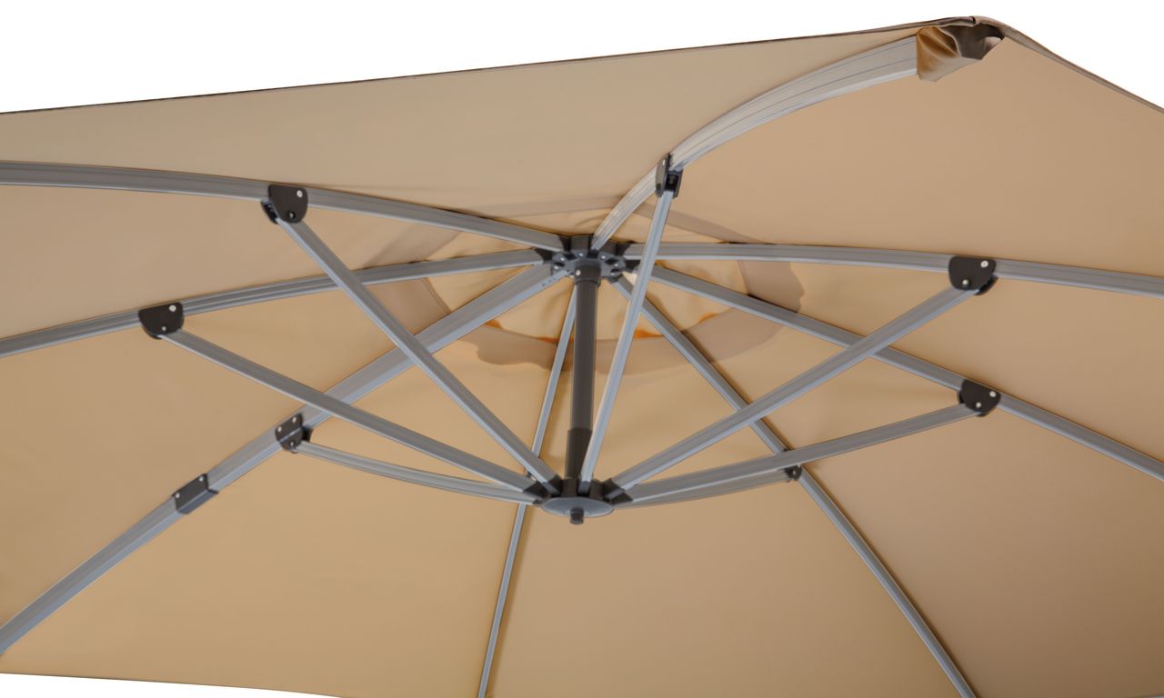 Schneider Schirme Schneider Ampelschirm RHODOS RONDO ca. 350 cm Ø, sand