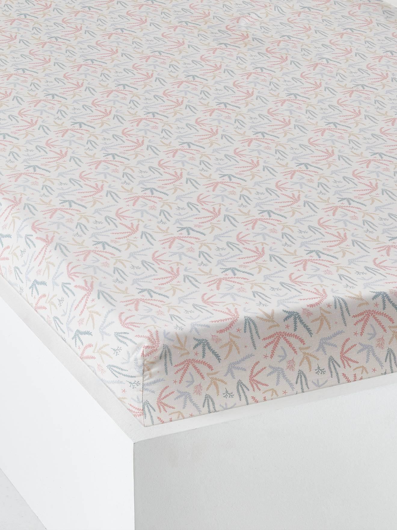 Drap-housse enfant OCÉANE écru / multicolore