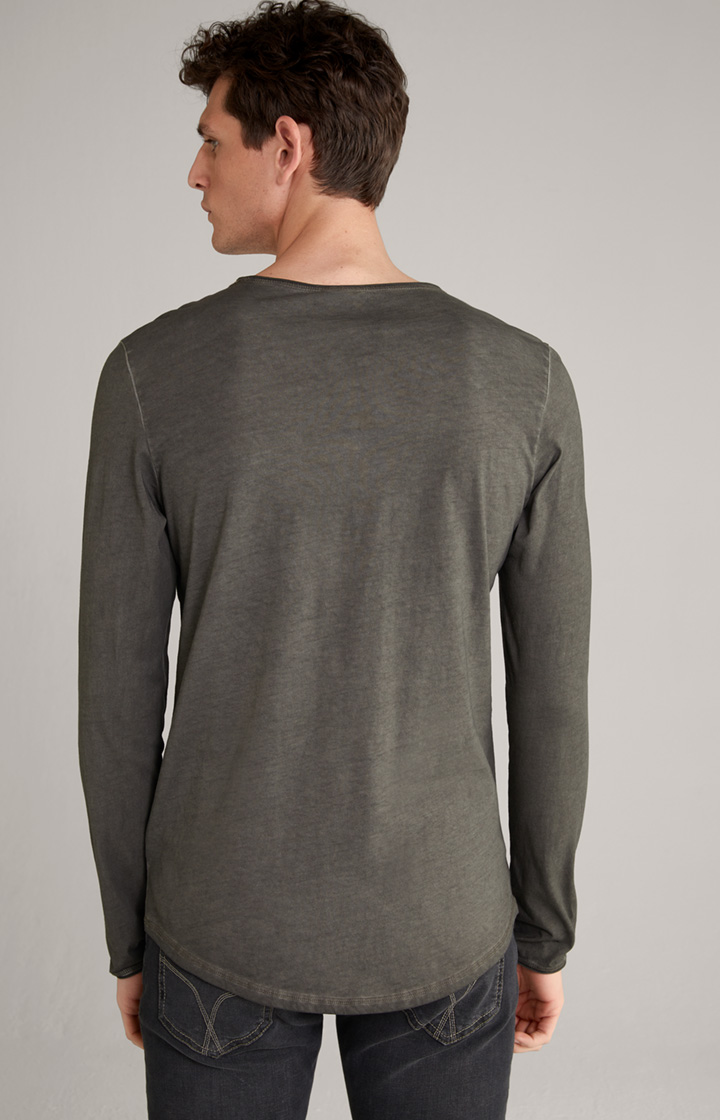 Longsleeve Carlos in Dunkelgrün meliert