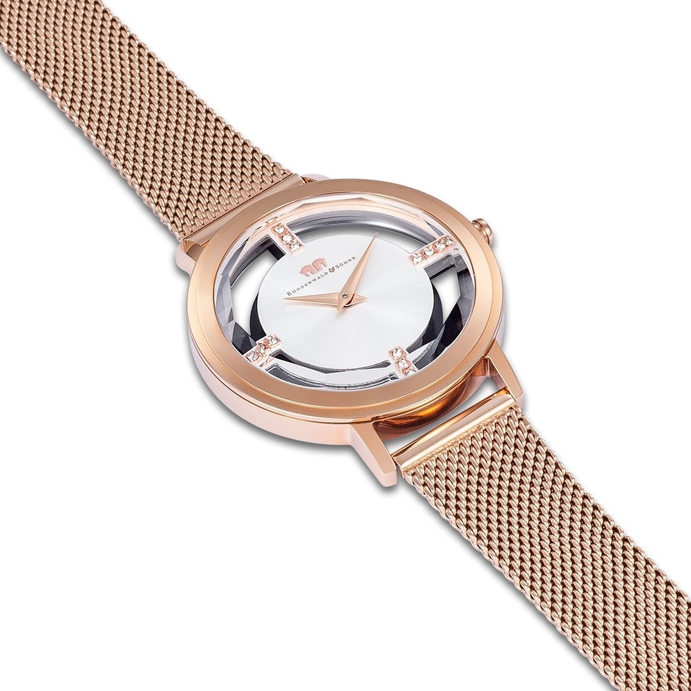Rhodenwald & Söhne Montre à quartz Lucrezia en Or rose Acier inoxydable en Or rose Montre