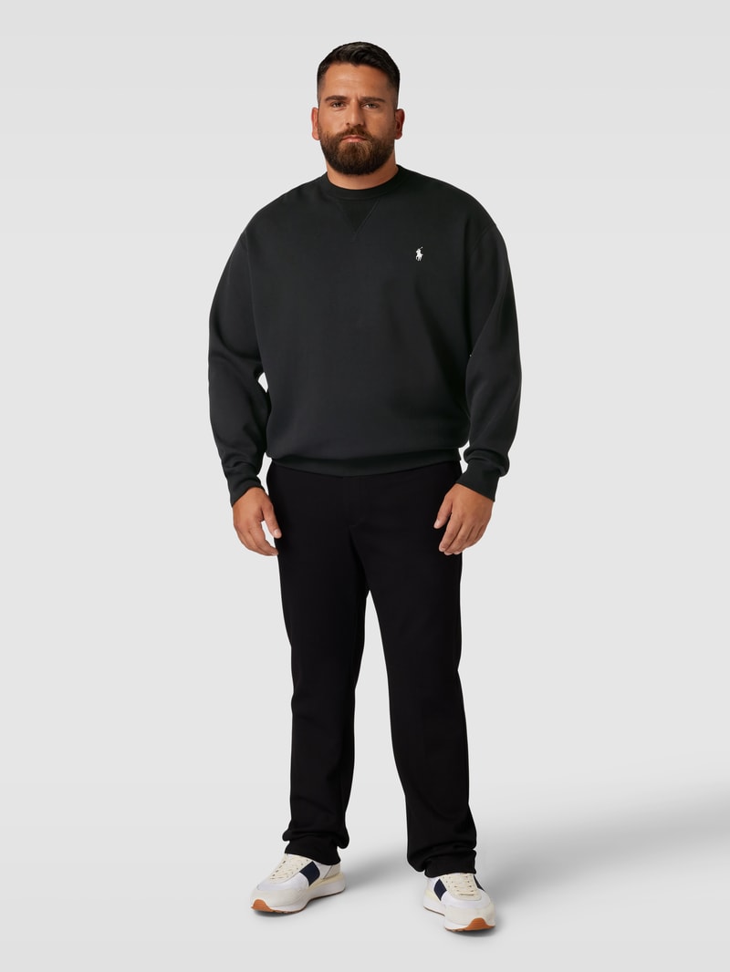 PLUS SIZE Sweatshirt mit Logo-Stitching in schwarz