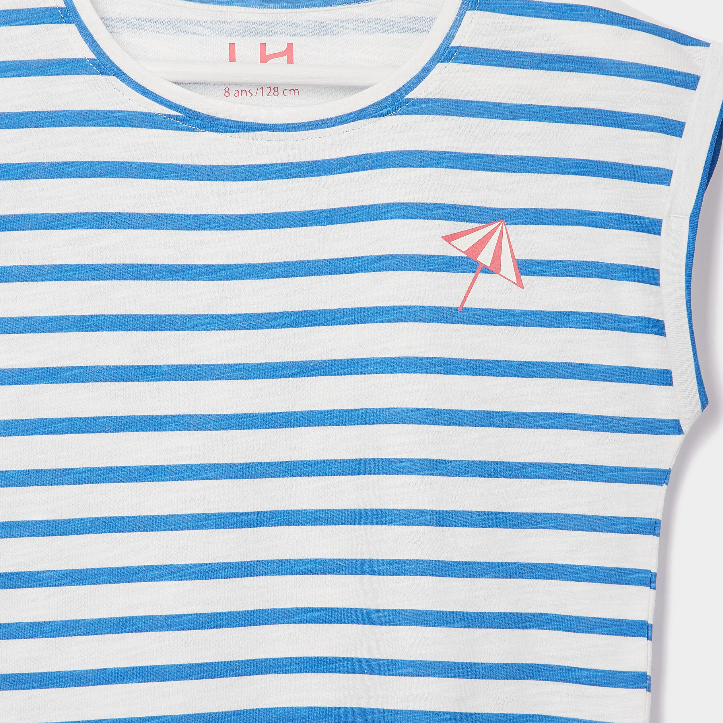 T-shirt fluide manches courtes bleu foncé fille | La Halle