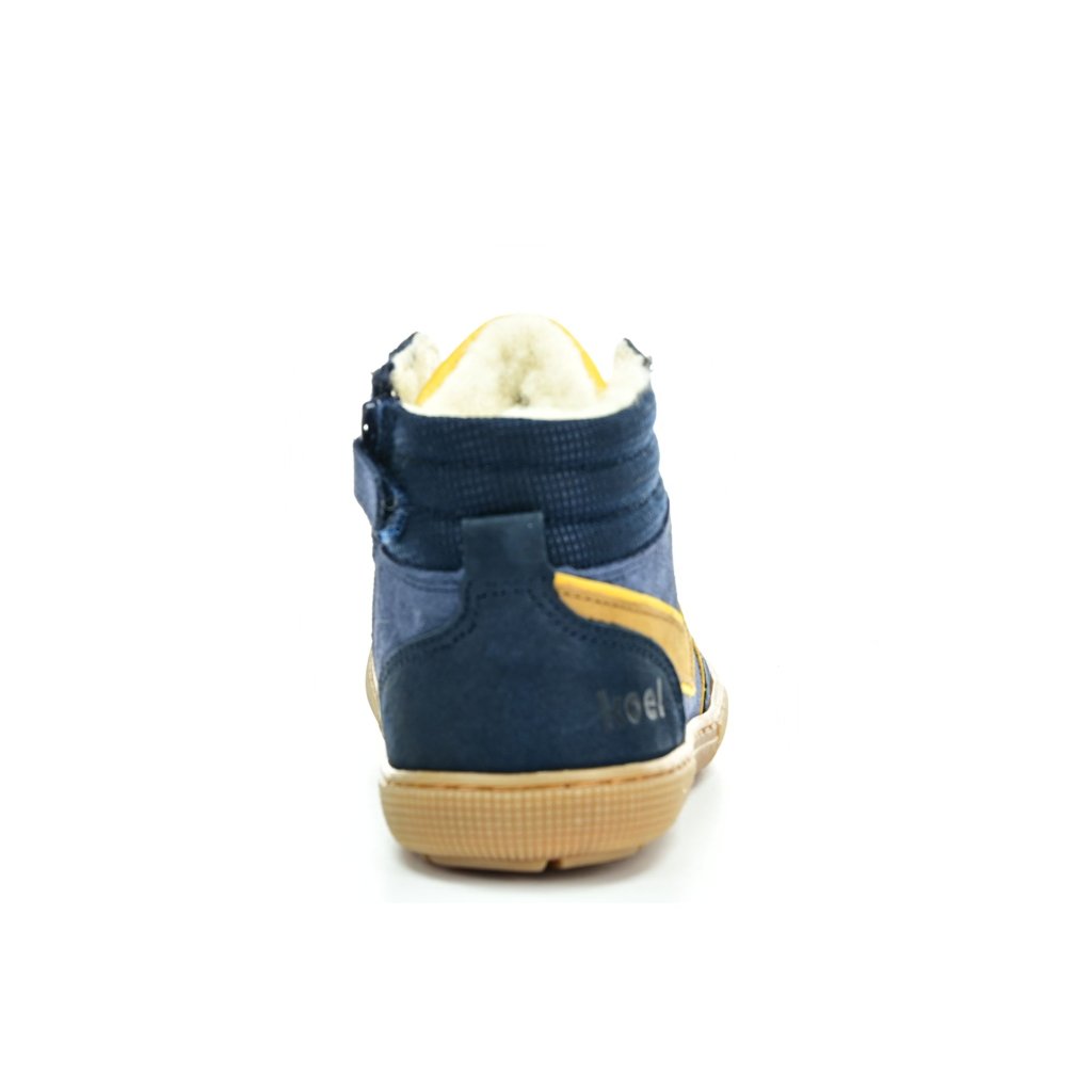 Koel4kids Danish Nappa Wool Blue Winterbarfußschuhe
