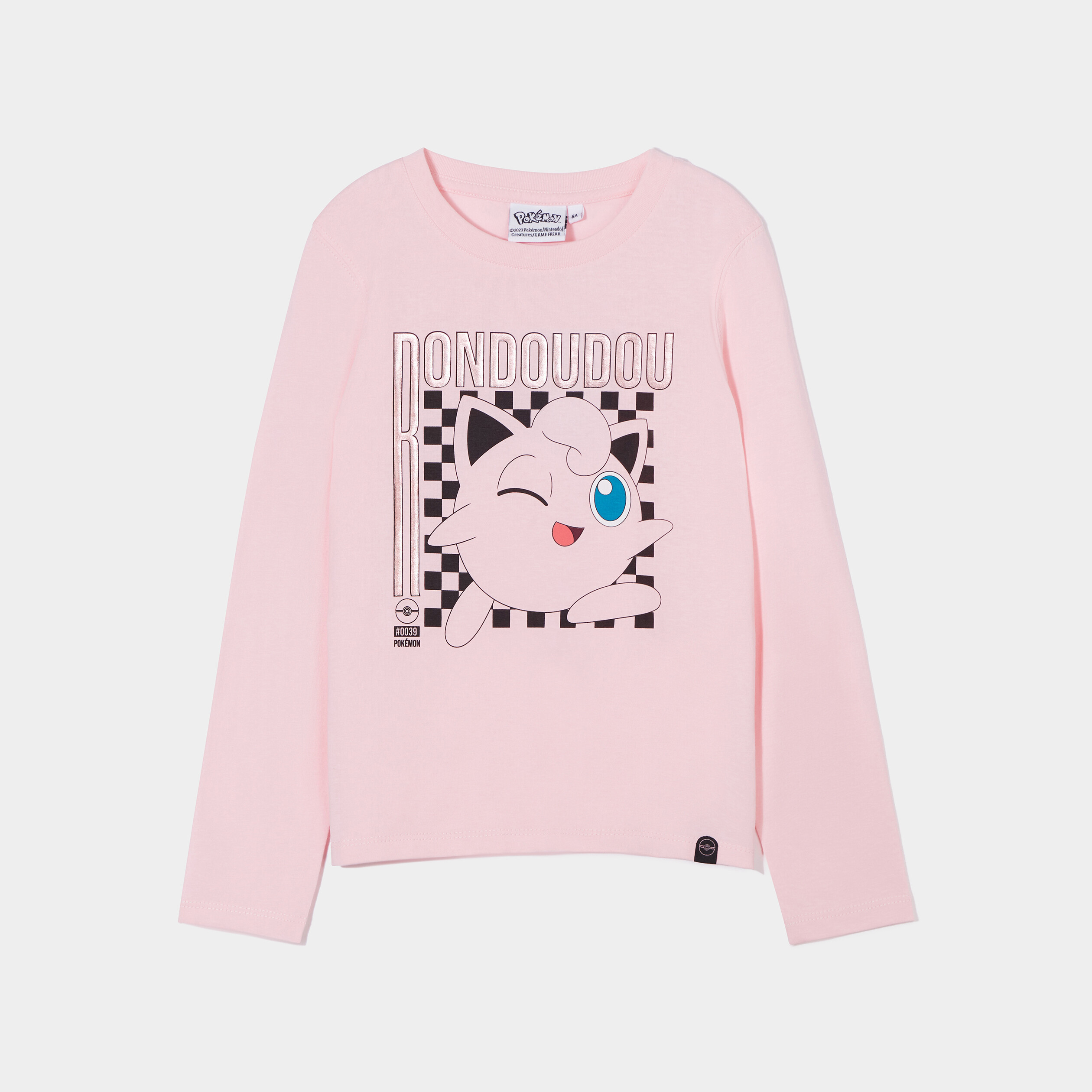 T-shirt col rond Pokémon Rondoudou rose fille | La Halle