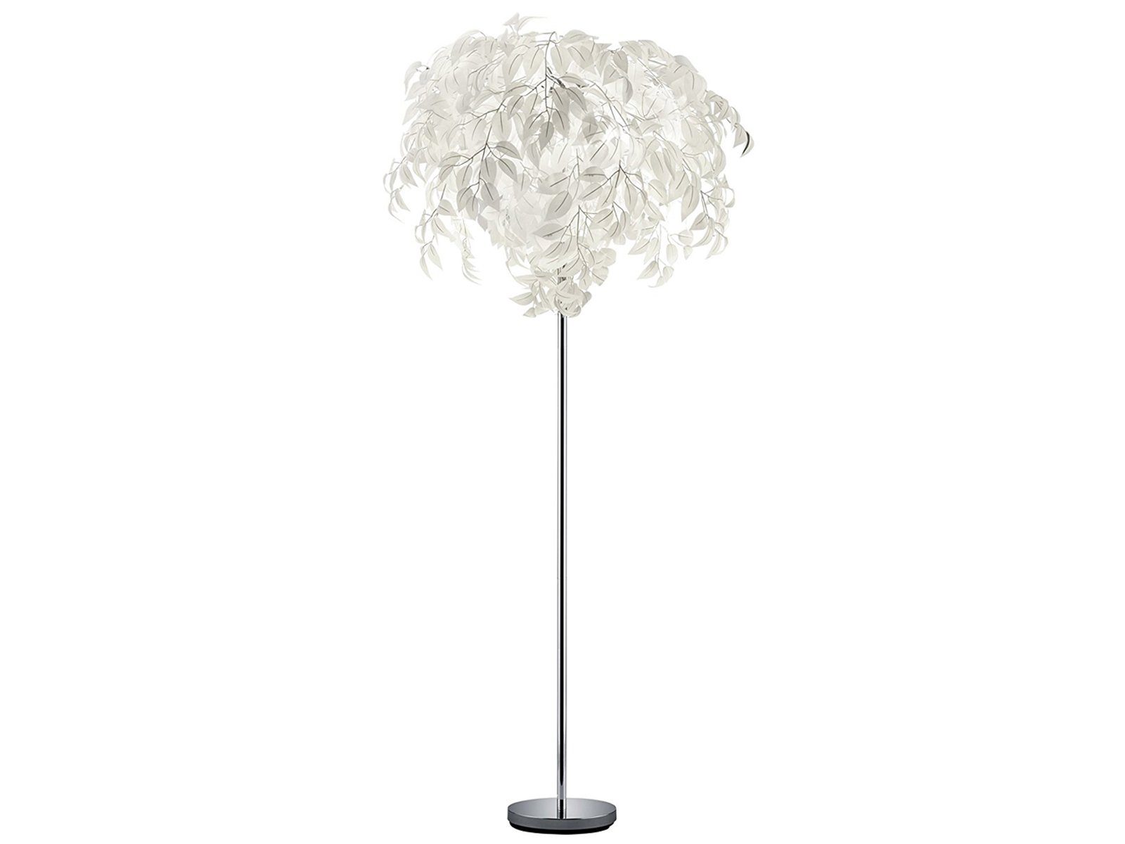 meineWunschleuchte LED Stehlampe, Dimmfunktion, LED wechselbar, Warmweiß, ausgefallene moderne Design-er skandinavisch Weiß, dimmbar Höhe 180cm