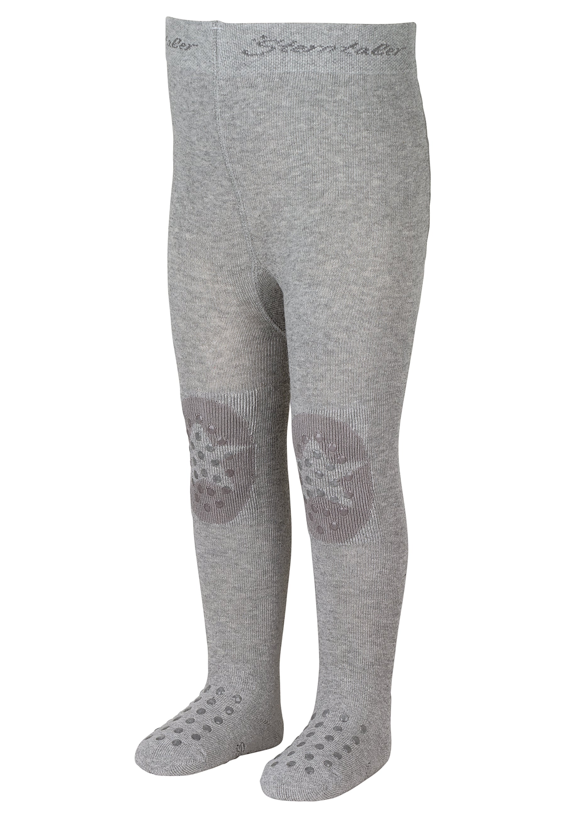 Krabbelstrumpfhose uni mit Anti-Rutsch-Noppen