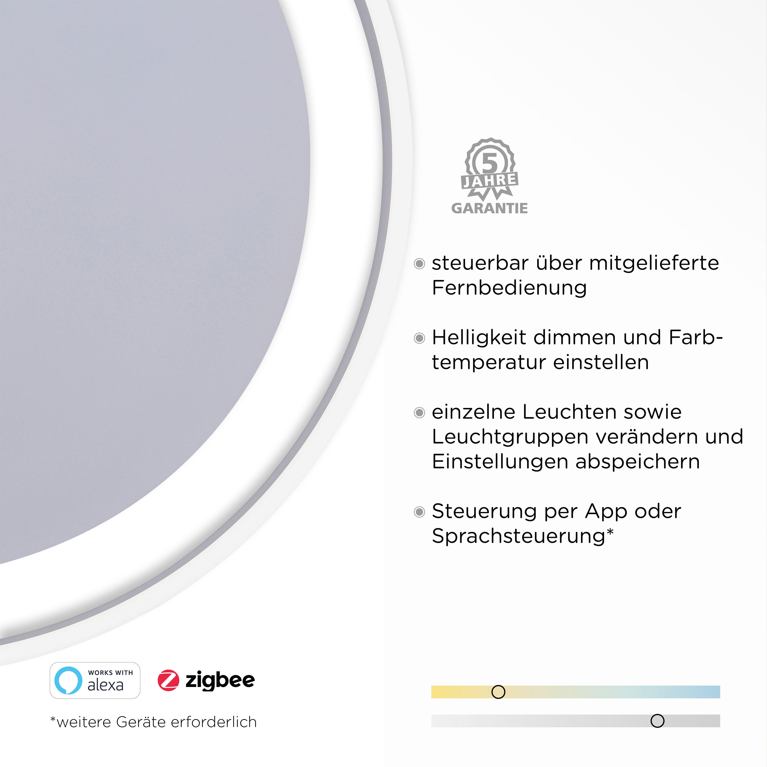QLED-Deckenleuchte 1flg