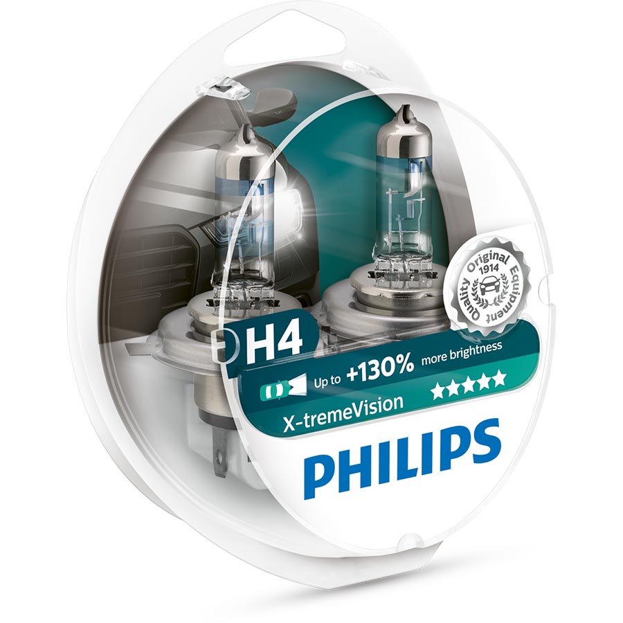 Philips X-tremeVision +130% H4 Glühlampe, 2 Stück  - ATU
