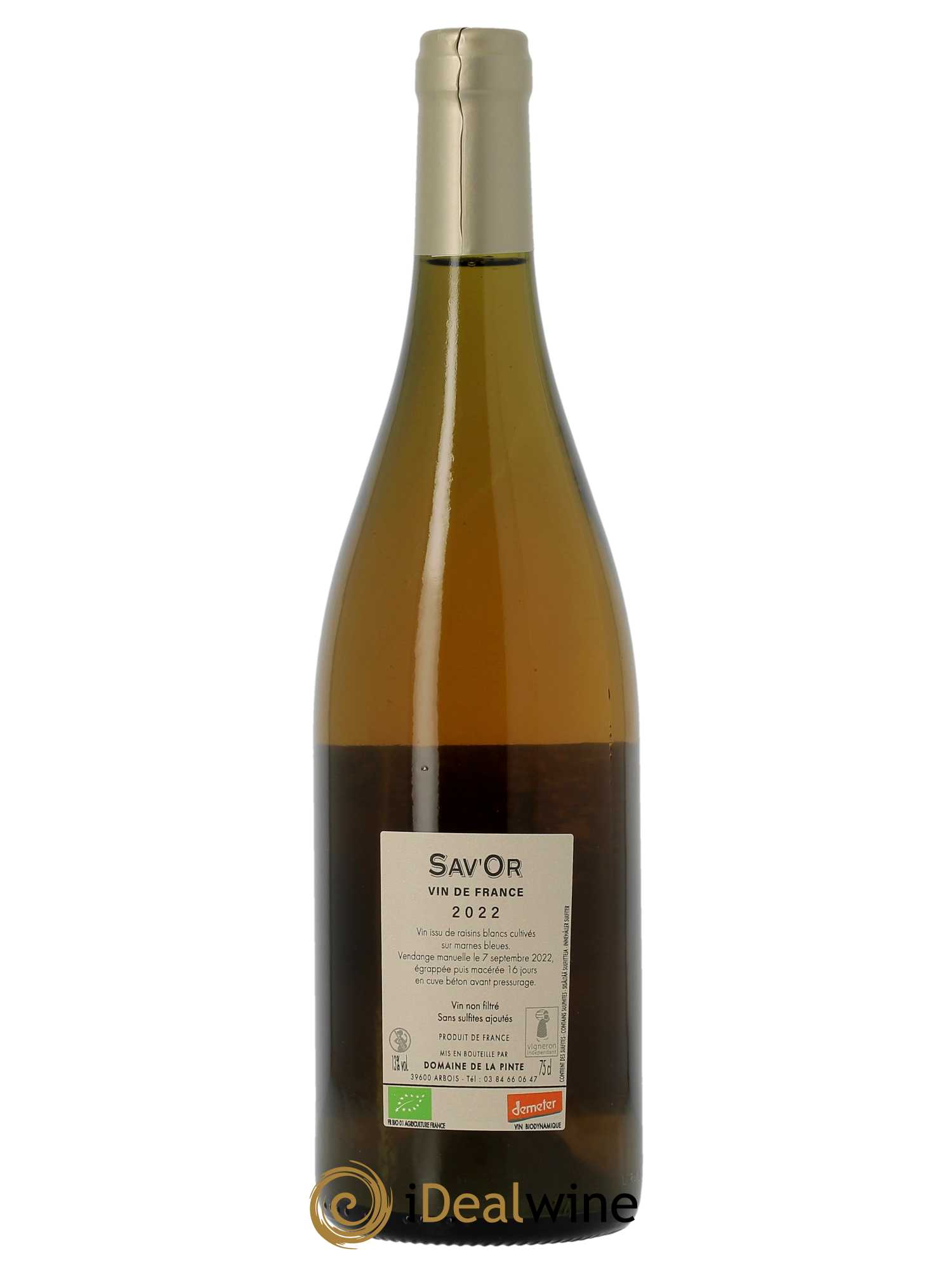 Arbois Pupillin Sav'Or Domaine de la Pinte  2022 - Lot de 1 Bouteille