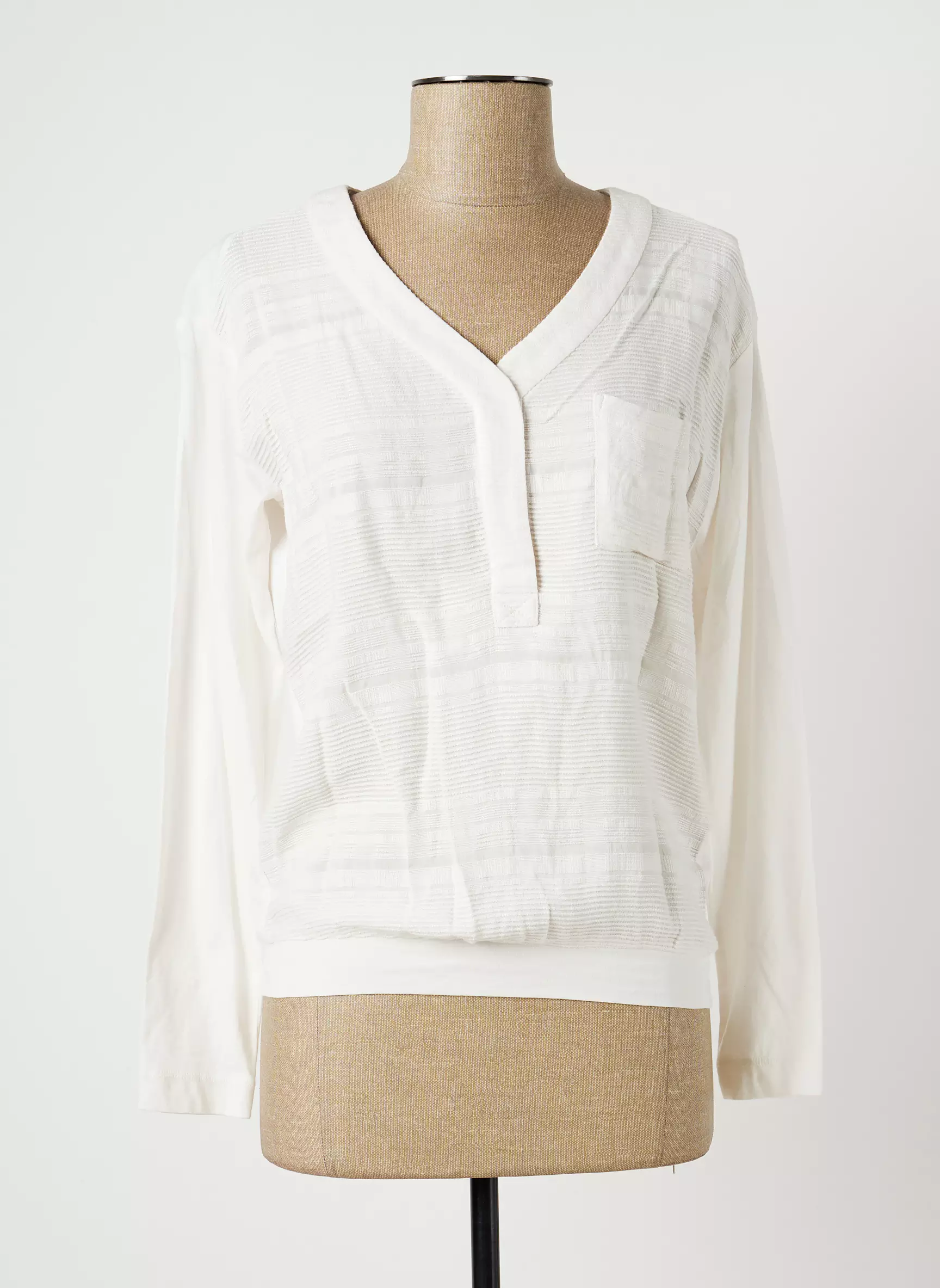 Sandwich Vestesimilicuir Femme couleur blanc