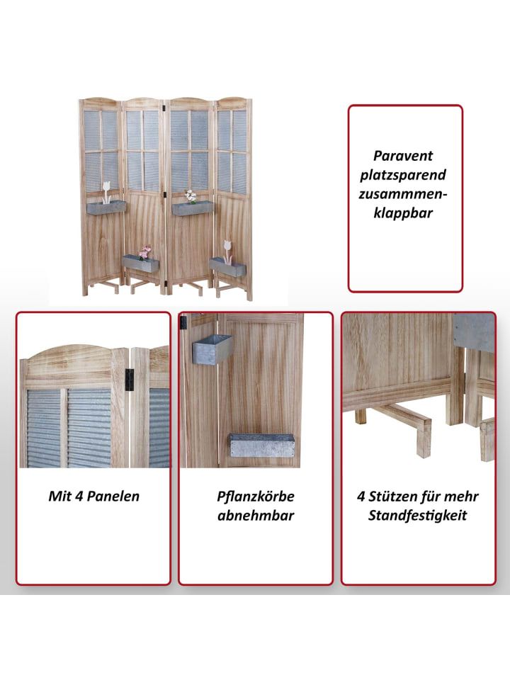 MCW Paravent D26 Pflanzkörbe günstig kaufen onesize