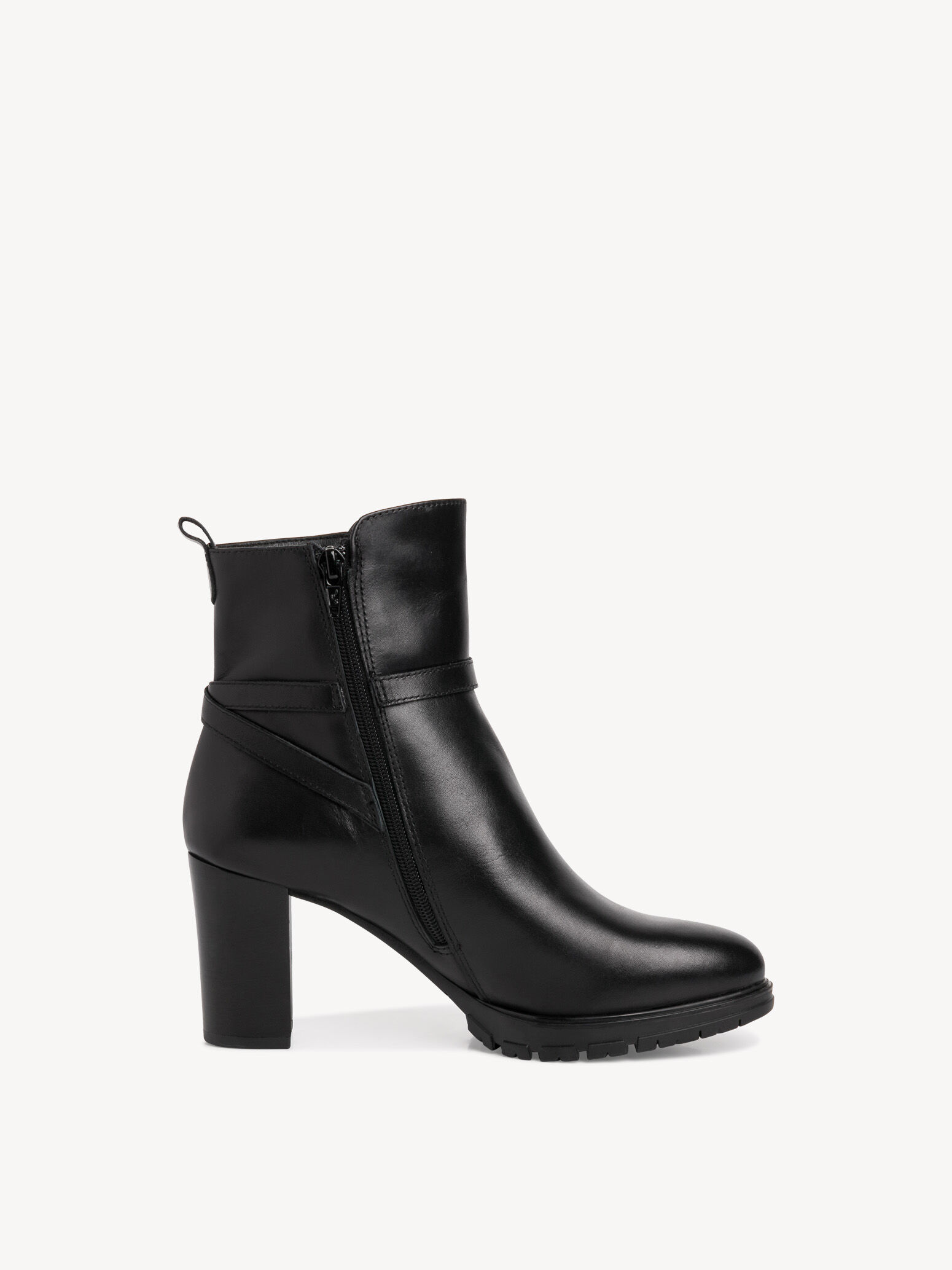 Bottine en cuir - noir