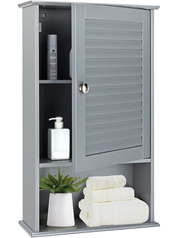 COSTWAY Badezimmerschrank hängend in Grau günstig kaufen 70 cm