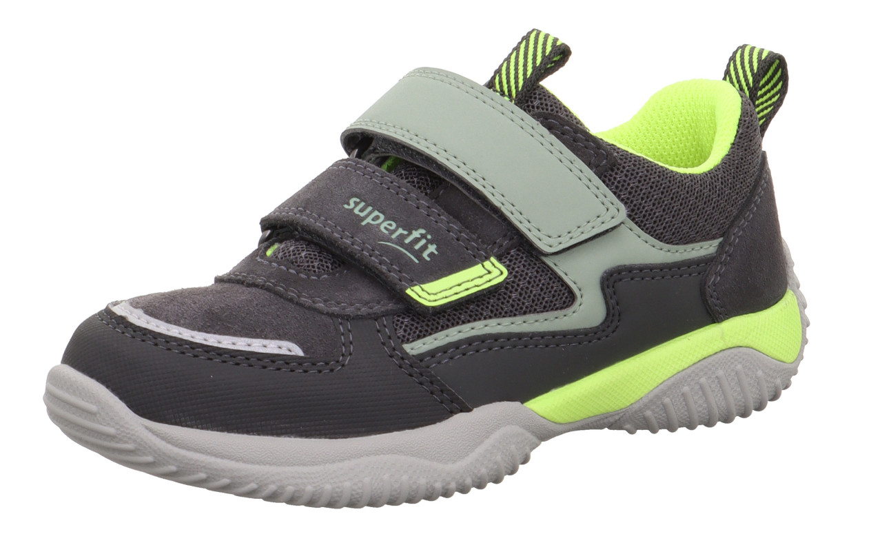 STORM - Grau/Gelb Sneaker low mit Klettverschluss