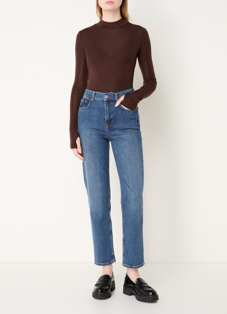 Camicia a maniche lunghe Claudie Pierlot in lana pregiata con collo alto