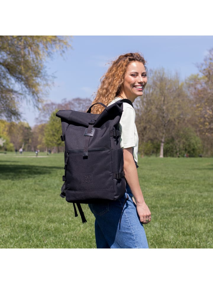 SONS OF ALOHA Rucksack XL RollTop Rucksack KANE erweiterbar| Laptop-Fach groß in schwarz günstig kaufen onesize