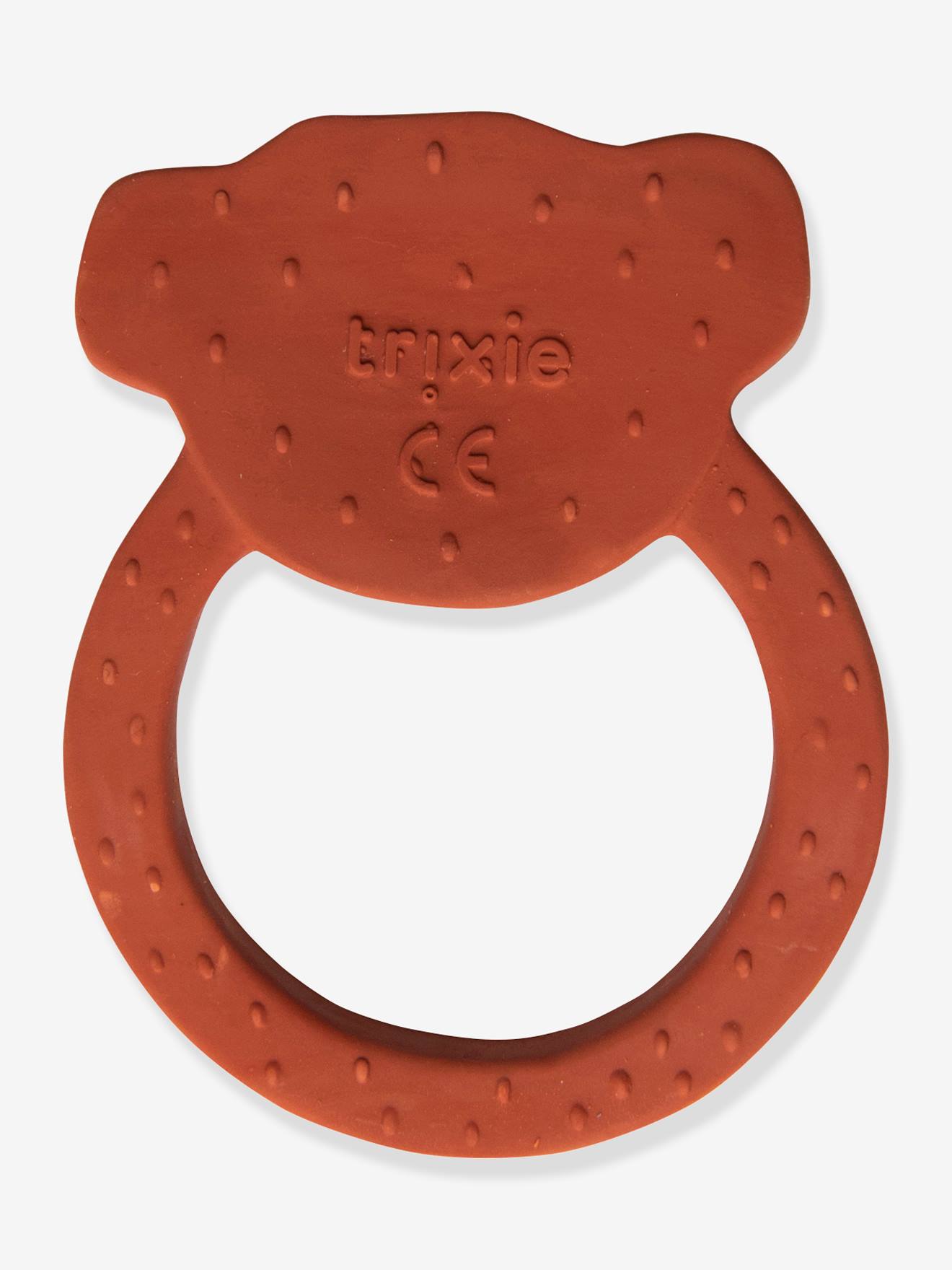 Natural rubber round teether