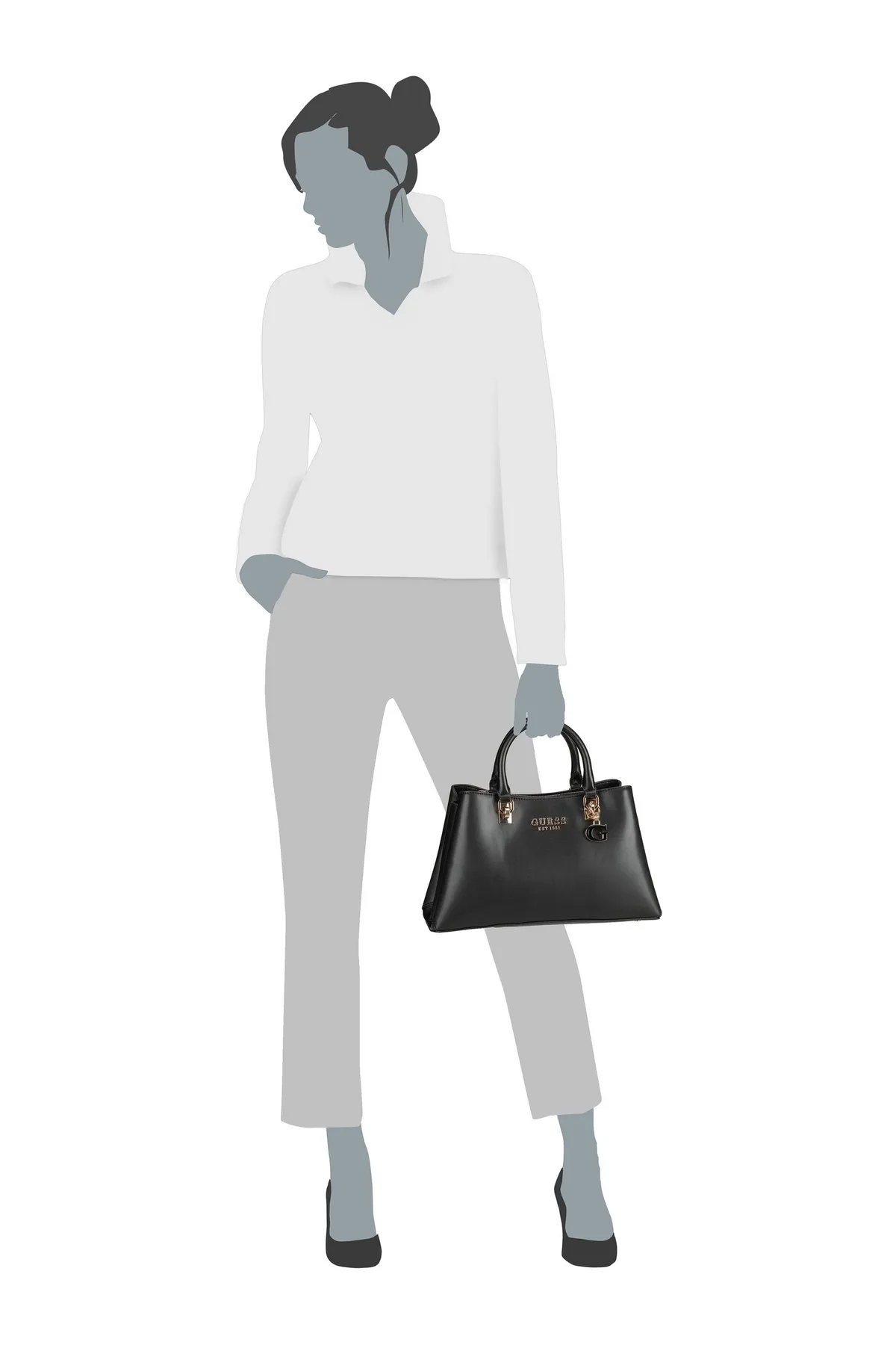 Guess  Handtasche - Schwarz - Unifarben