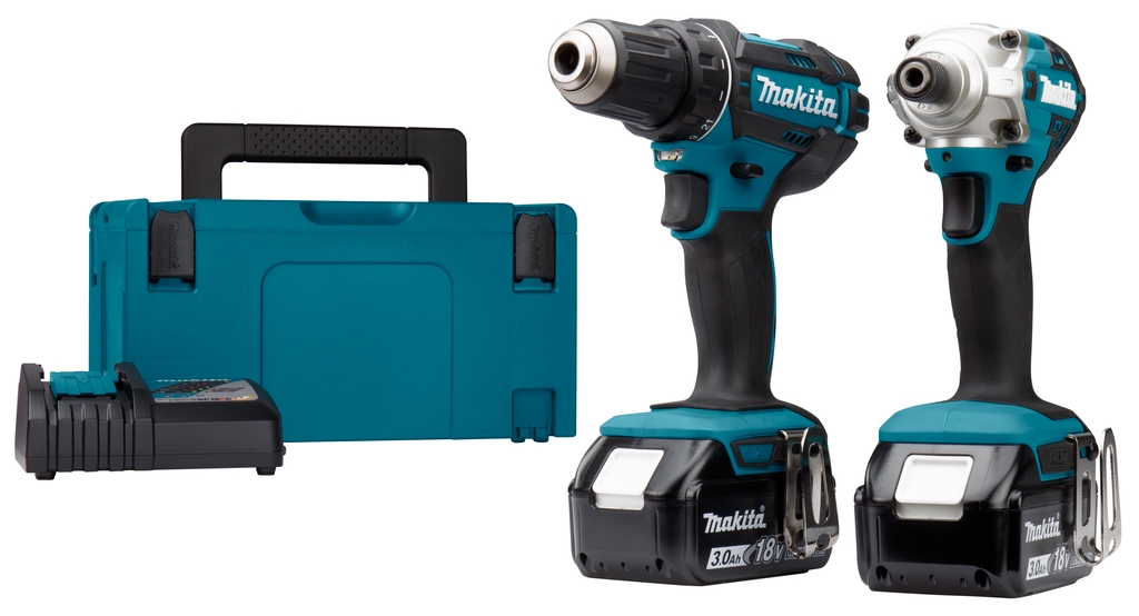 Макита DLX2339J - DDF482 акумулаторска бушилица + DTD156 ударни одвијач 18V 3.0 AH литијум-јонски