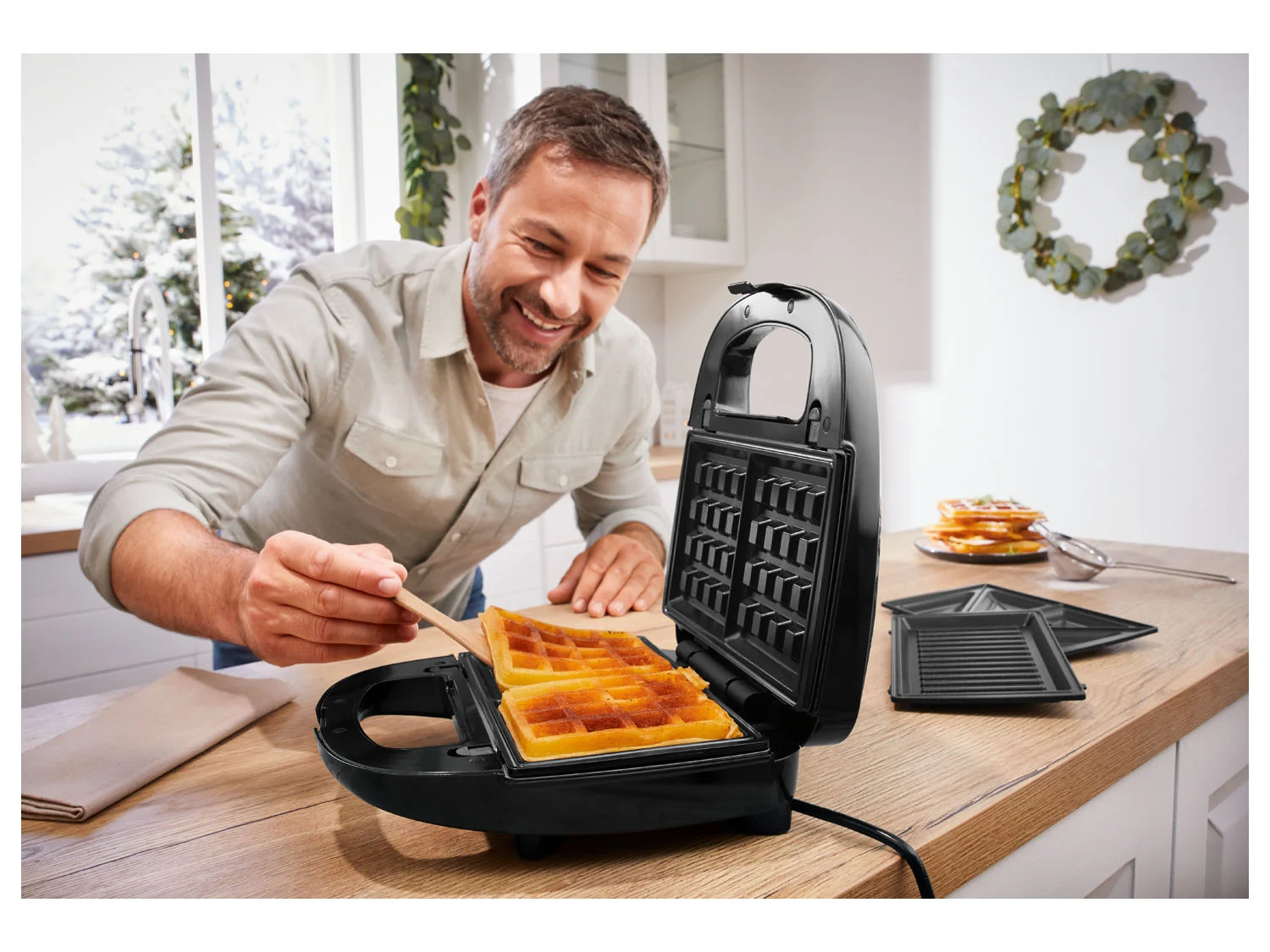 SILVERCREST® KITCHEN TOOLS sandwich maker »SSMW 750 D2«, 3-in-1, with removable plates