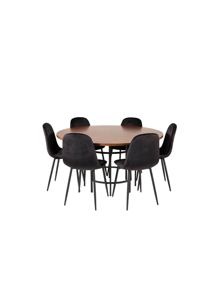ebuy24 Essgruppe Copenhagen 8 Schwarz 140 x 140 cm günstig kaufen onesize