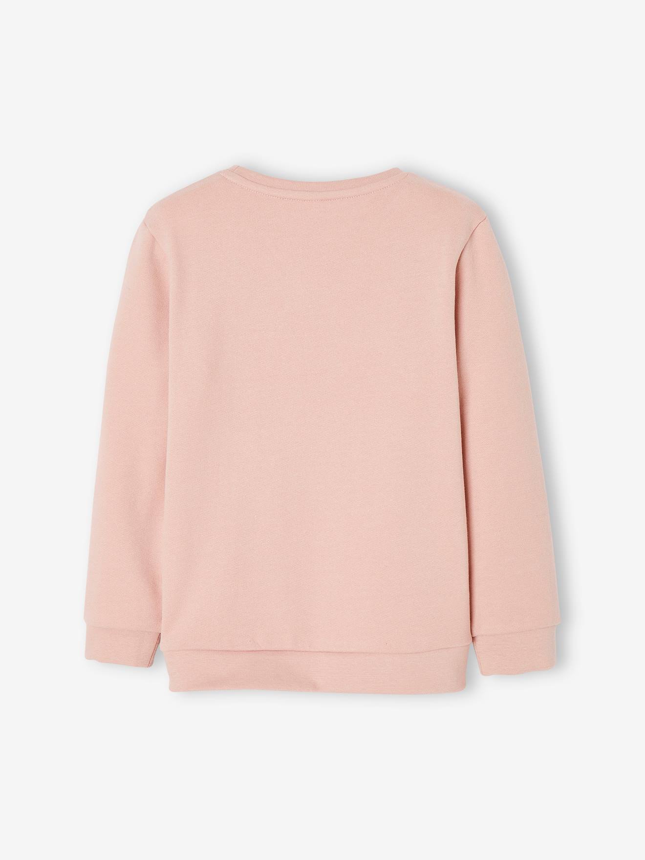 Sweat motif égérie fille bleu ciel