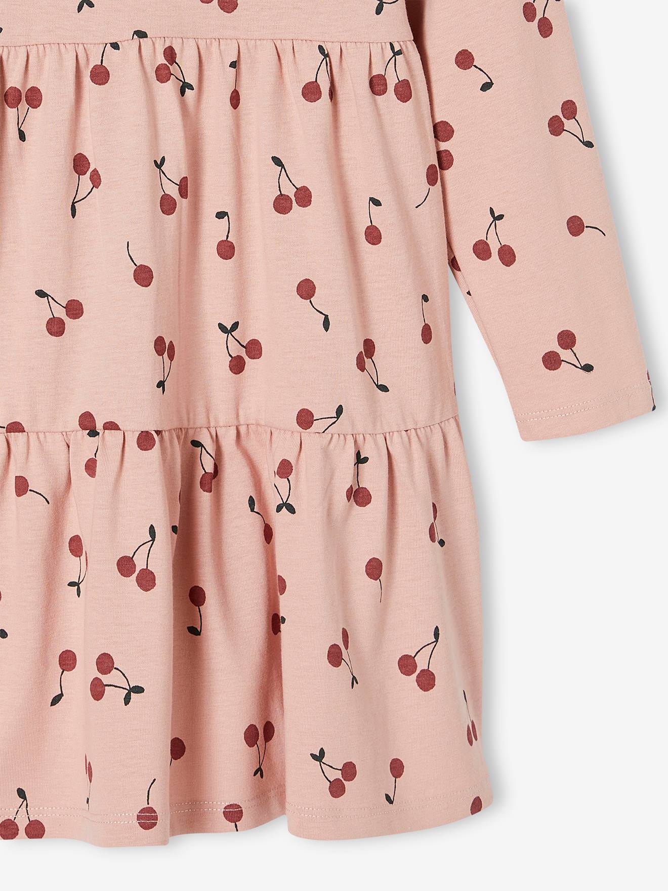 Vertbaudet Mädchen Set: Shirtkleid & Cardigan - pudrig rosa
