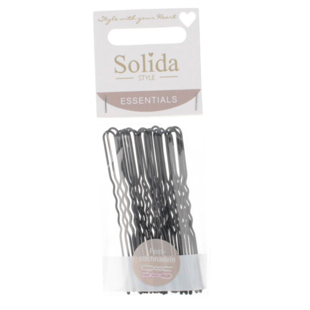 Solida Lockennadel schwarz 7cm 20 Stück