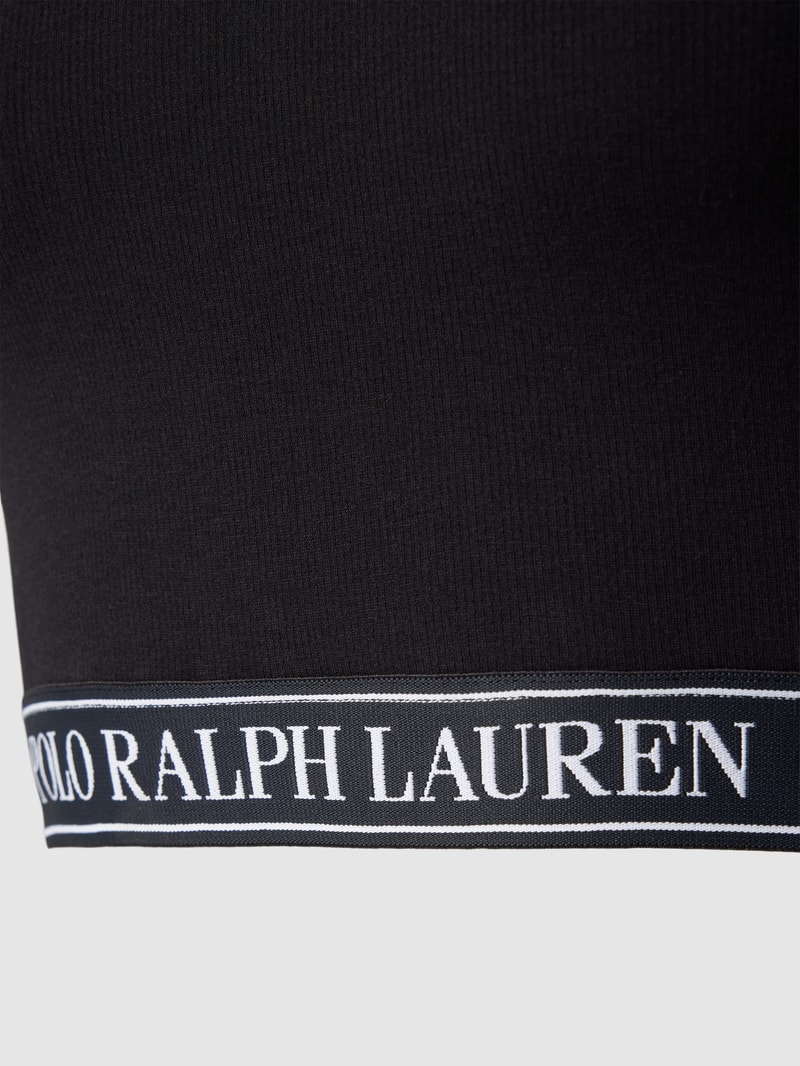 Bralette mit Label-Stitching in schwarz